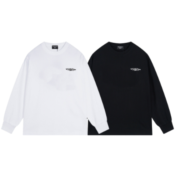 Balenciaga long-sleeved shirt with graffiti-style text print.